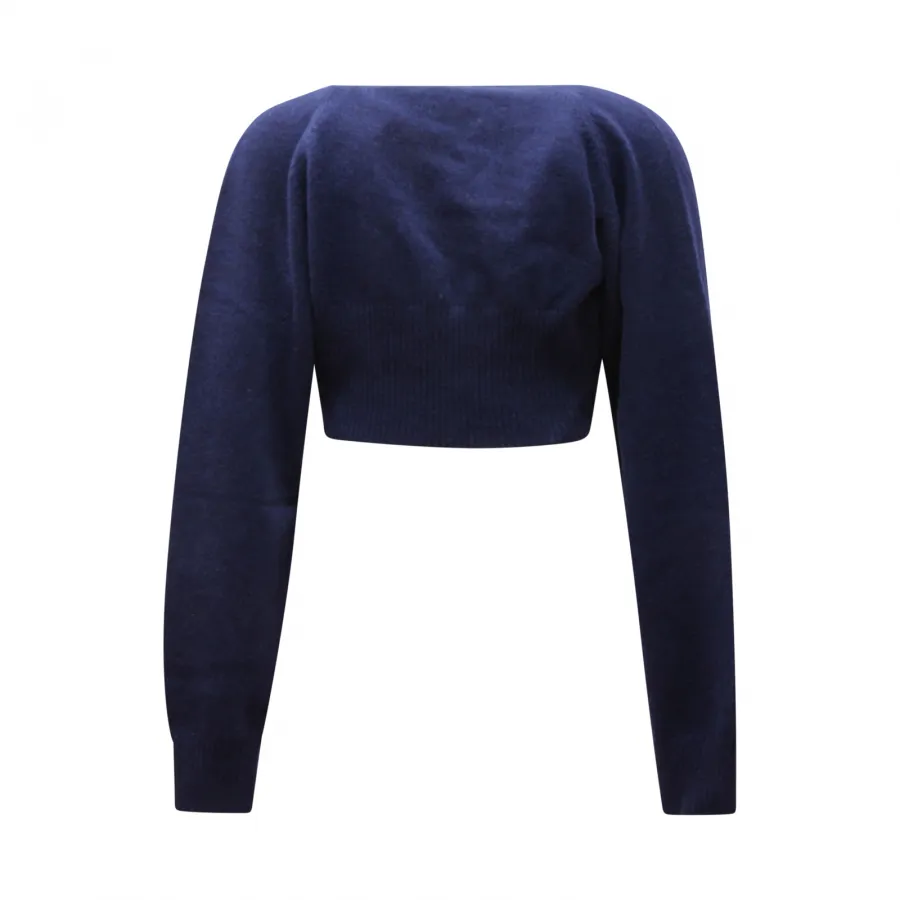 6459AQ coprispalle bimba M. FERRARI girl kids wool/cashmere sweater blue