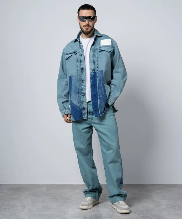 A Cold Wall Jeans blu con stampa ACWMJS038