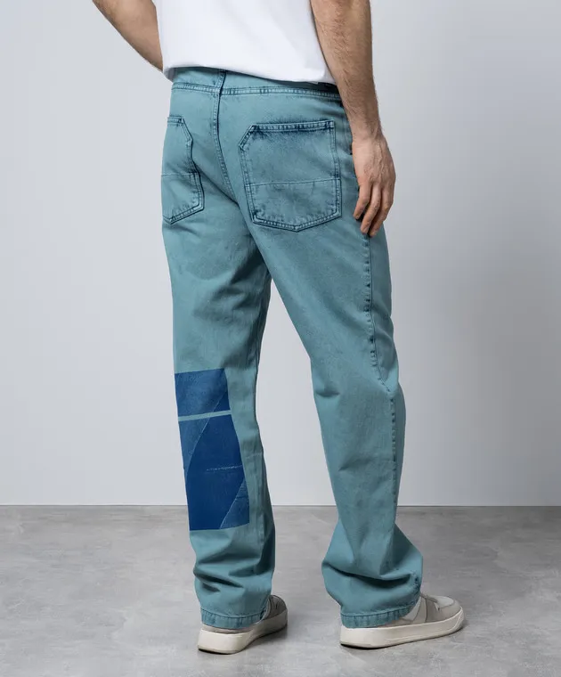 A Cold Wall Jeans blu con stampa ACWMJS038