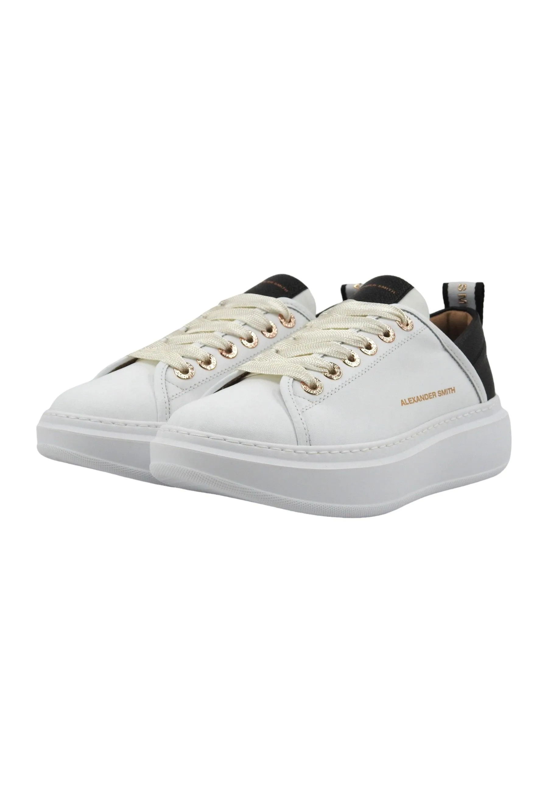 ALEXANDER SMITH Wembley Sneaker Donna White Black WYW0493