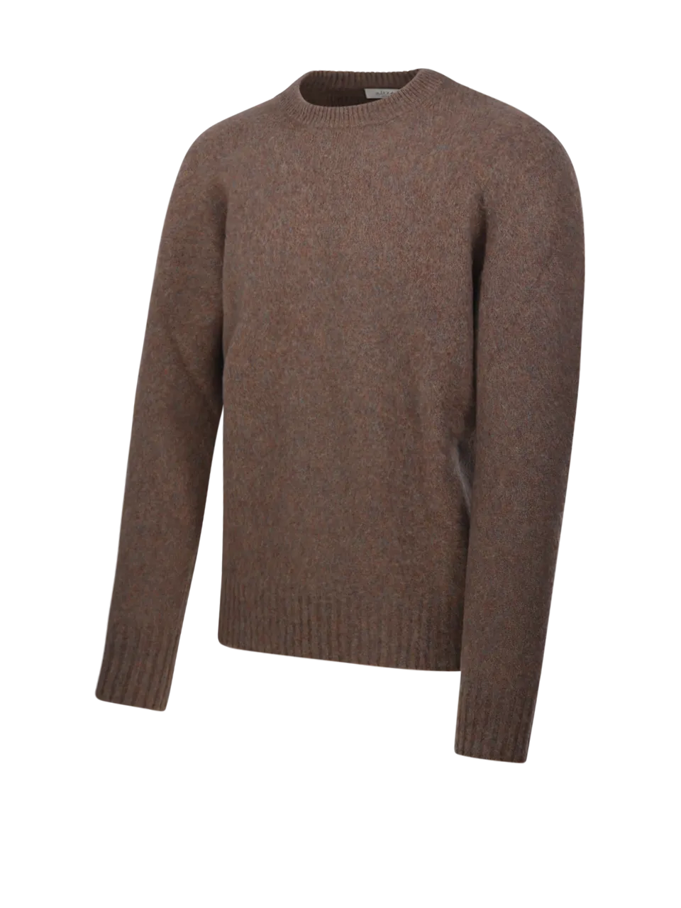  ALTEA  MEN ALTEA BROWN VIRGIN WOOL SWEATER 