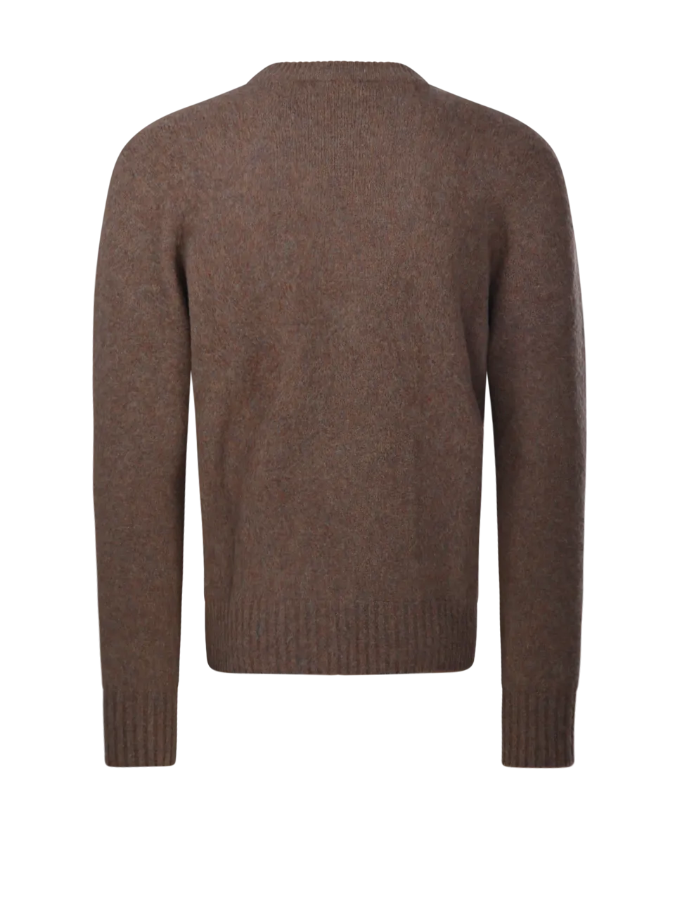  ALTEA  MEN ALTEA BROWN VIRGIN WOOL SWEATER 