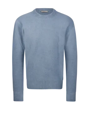  ALTEA  MEN ALTEA SKY BLUE VIRGIN WOOL SWEATER 