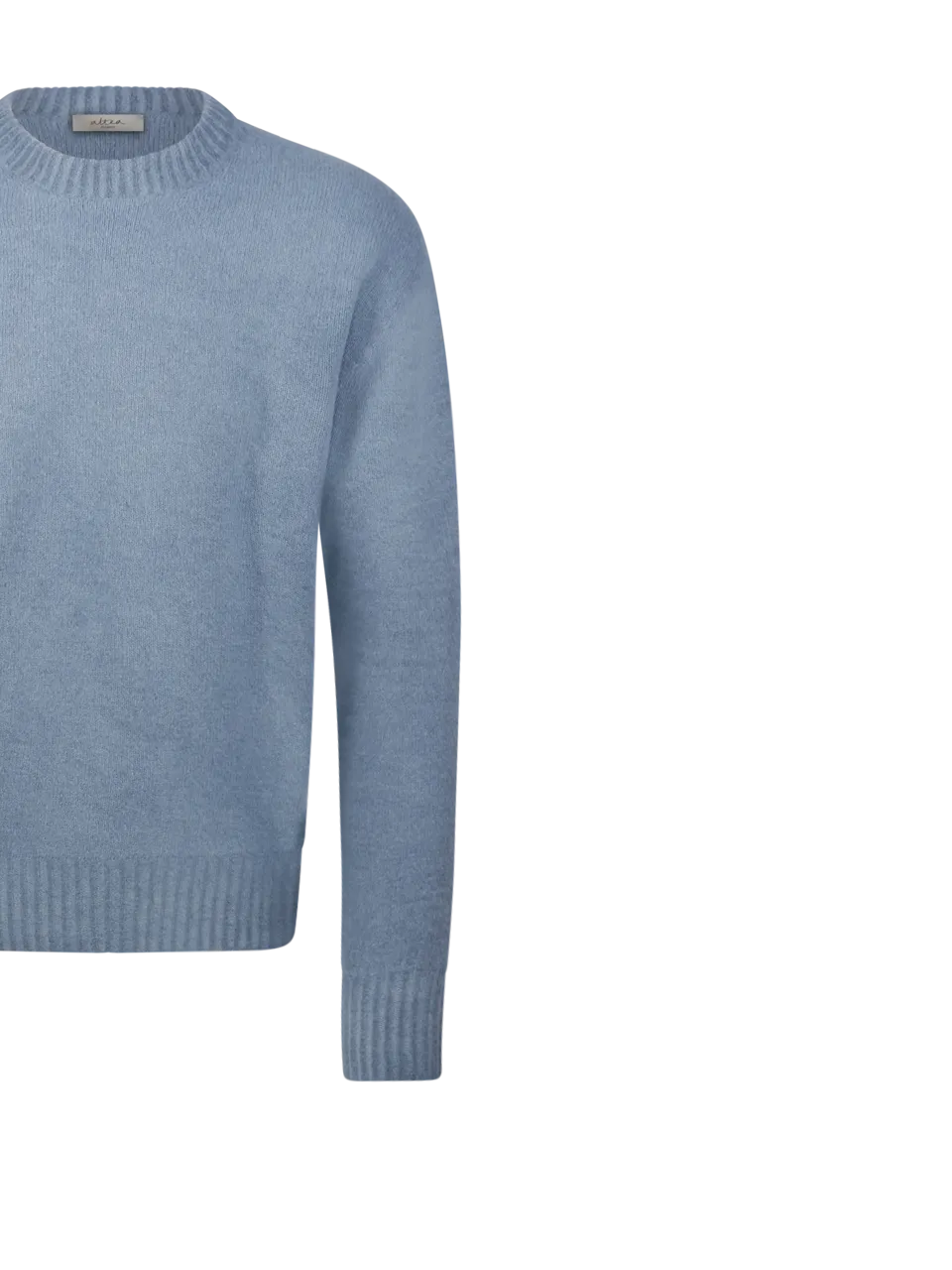  ALTEA  MEN ALTEA SKY BLUE VIRGIN WOOL SWEATER 