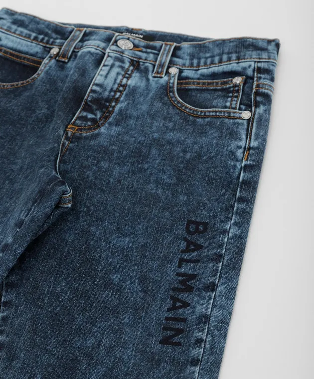 Balmain Jeans per bambini con stampa logo 6P6570D0004