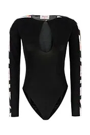 Black stretch viscose bodysuit    