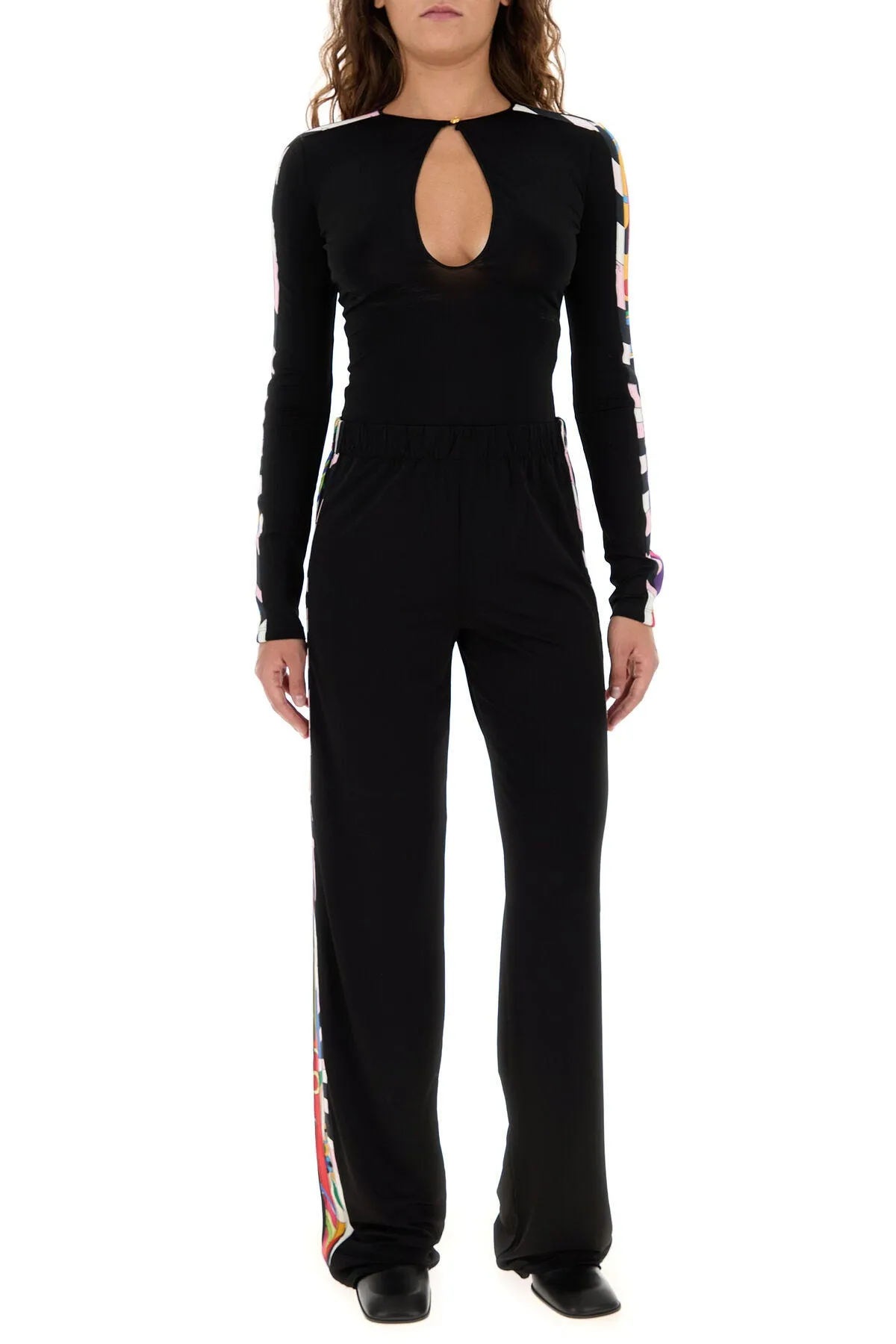 Black stretch viscose bodysuit    