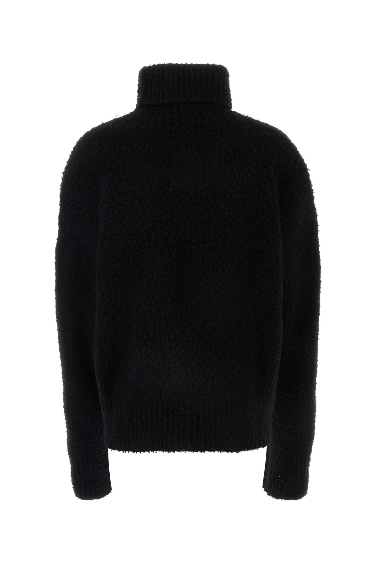 Black stretch wool blend sweater    