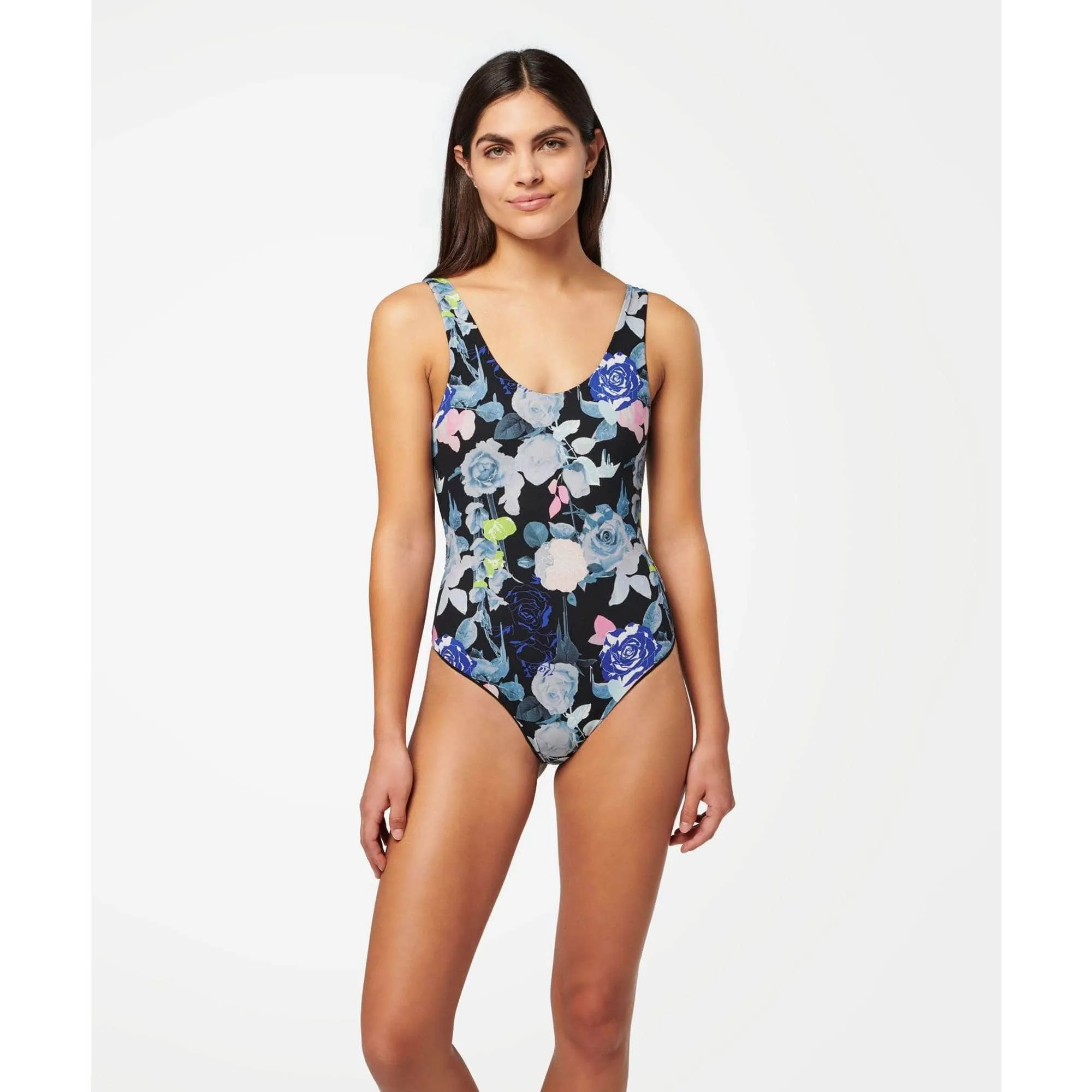 Bodysuit Thong Melrosefloralblack