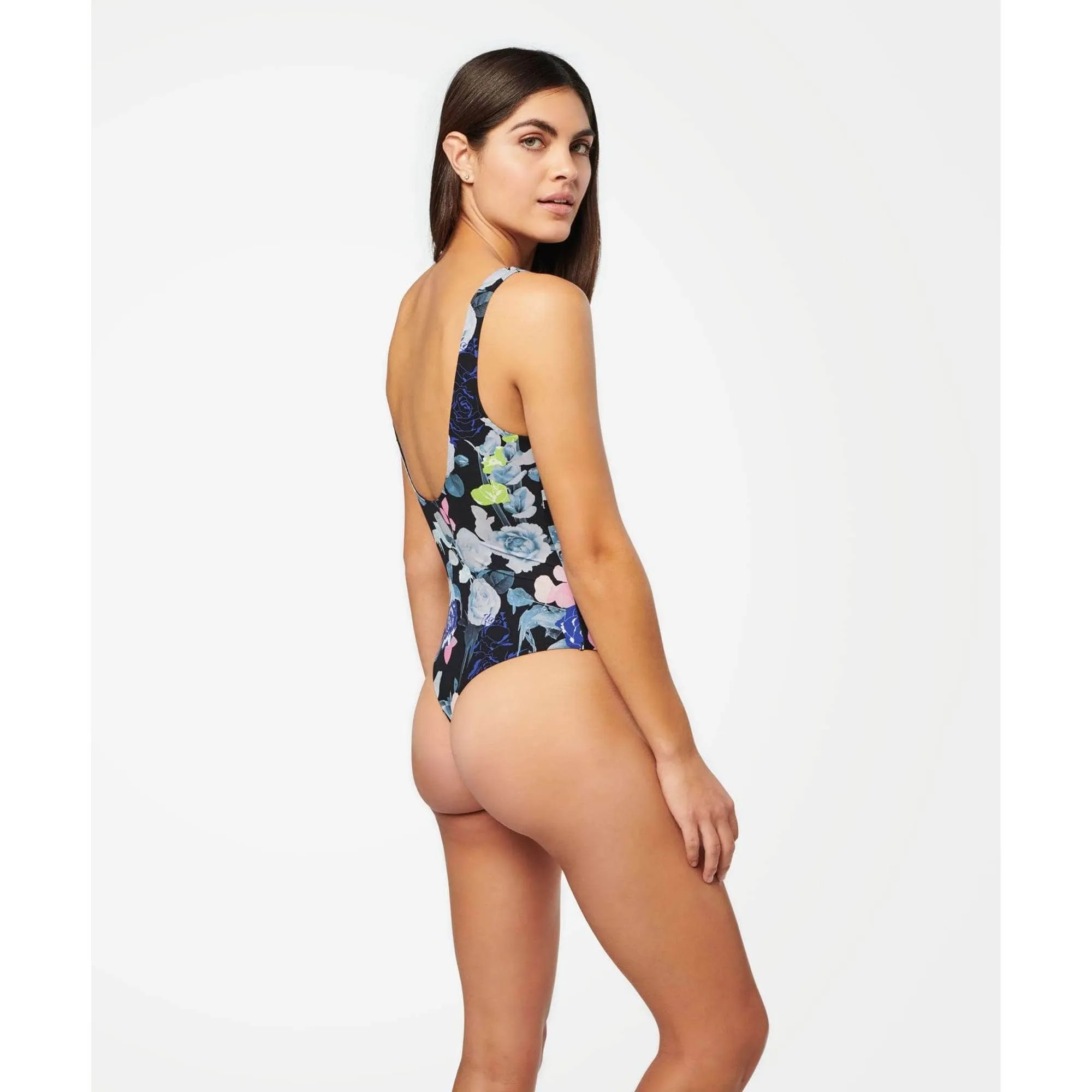 Bodysuit Thong Melrosefloralblack