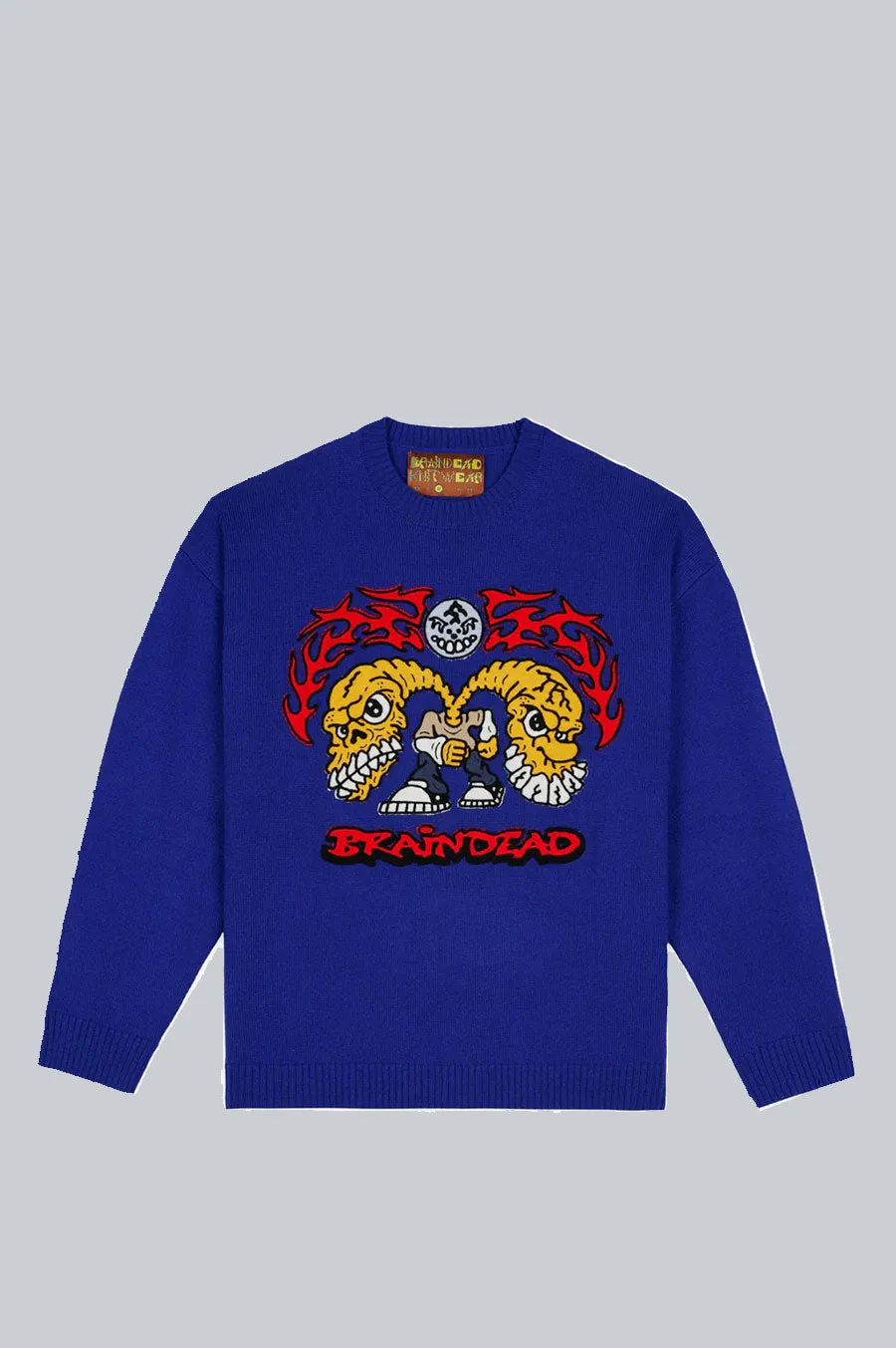 BRAIN DEAD BONECRUSHER SWEATER NAVY