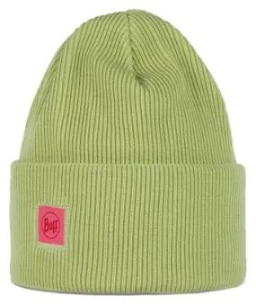 Buff Crossknit Unisex Beanie Green