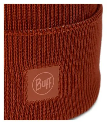 Buff Crossknit Unisex Beanie Red