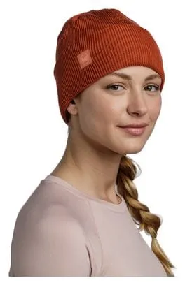 Buff Crossknit Unisex Beanie Red