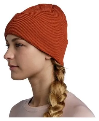 Buff Crossknit Unisex Beanie Red