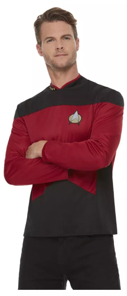 Camicia uniforme da uomo di nuova generazione Star Trek rossa