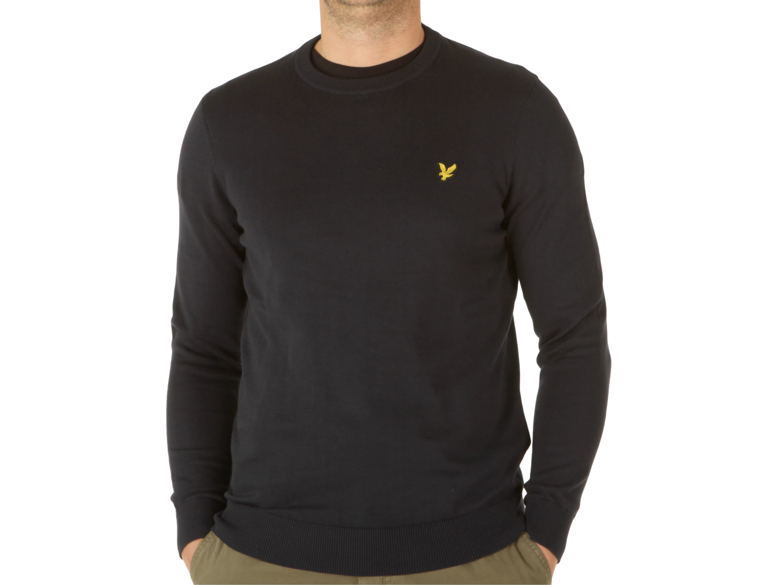 Crew Neck Cotton Jumper Dark Navy