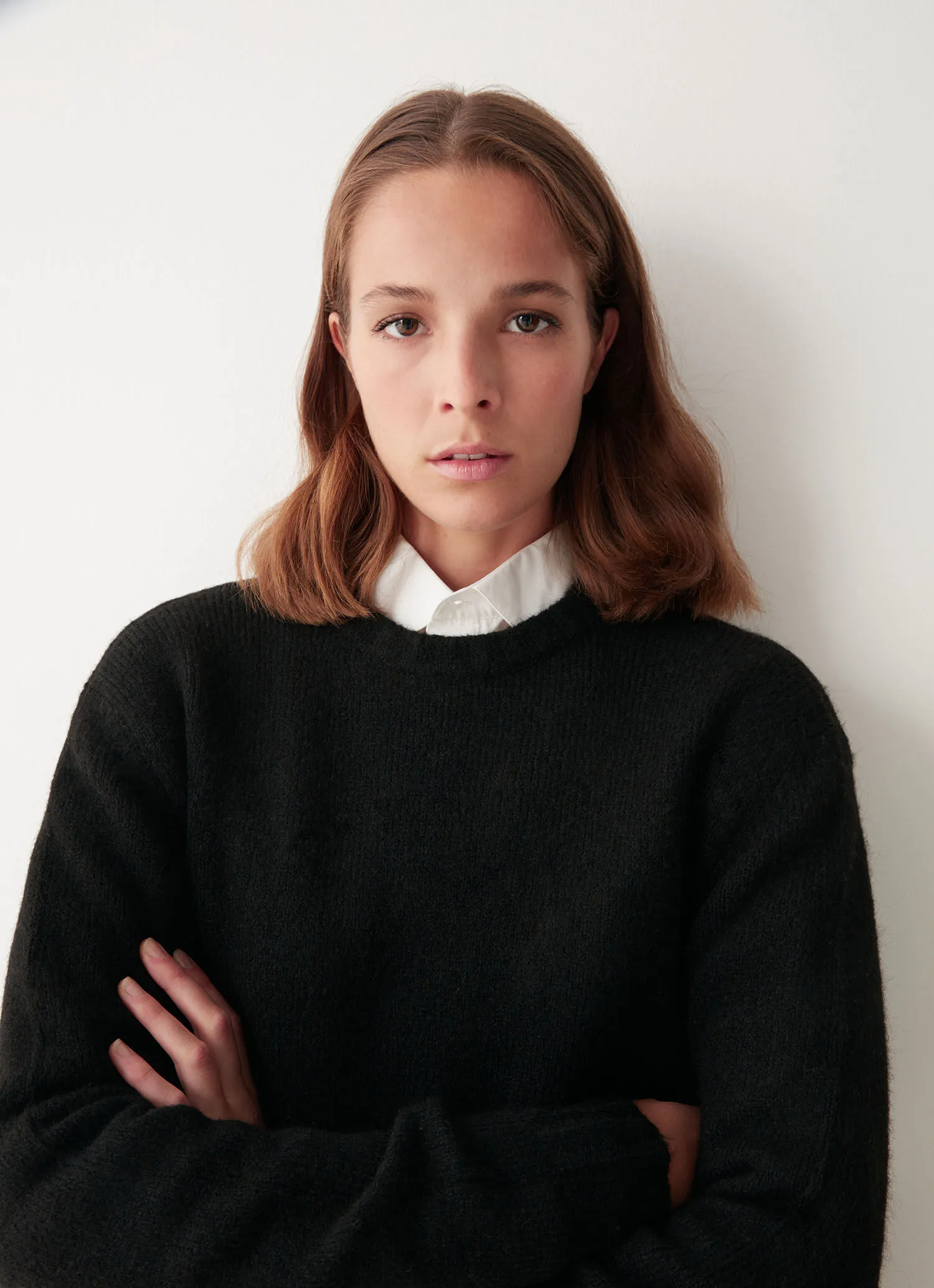 Crew-neck wool jumper