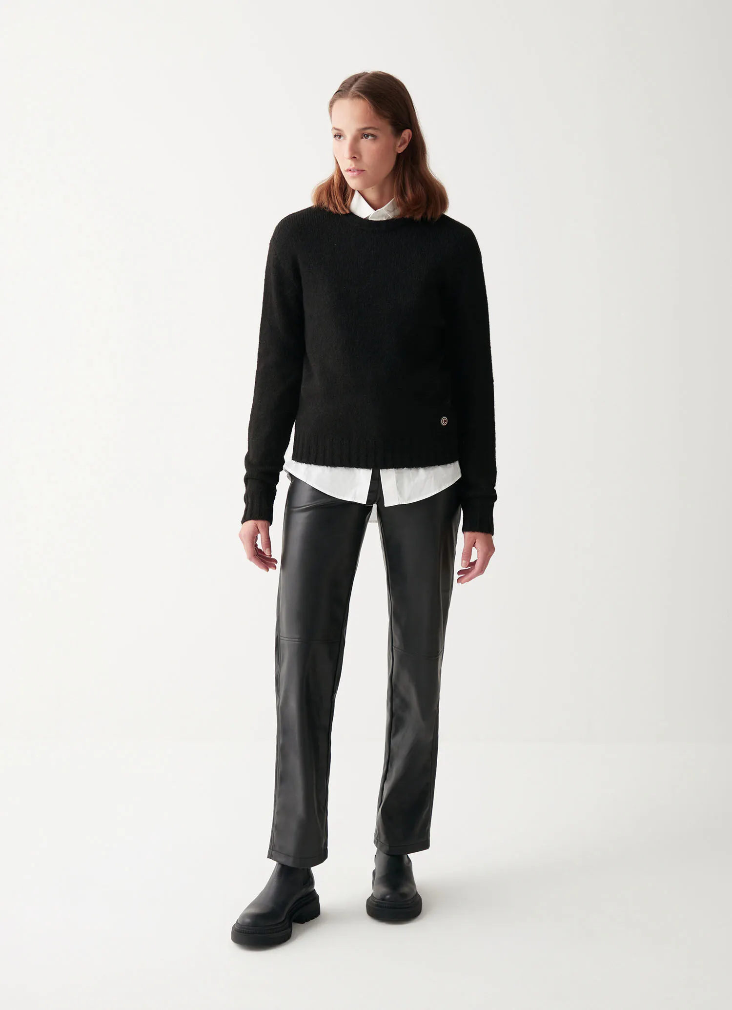 Crew-neck wool jumper