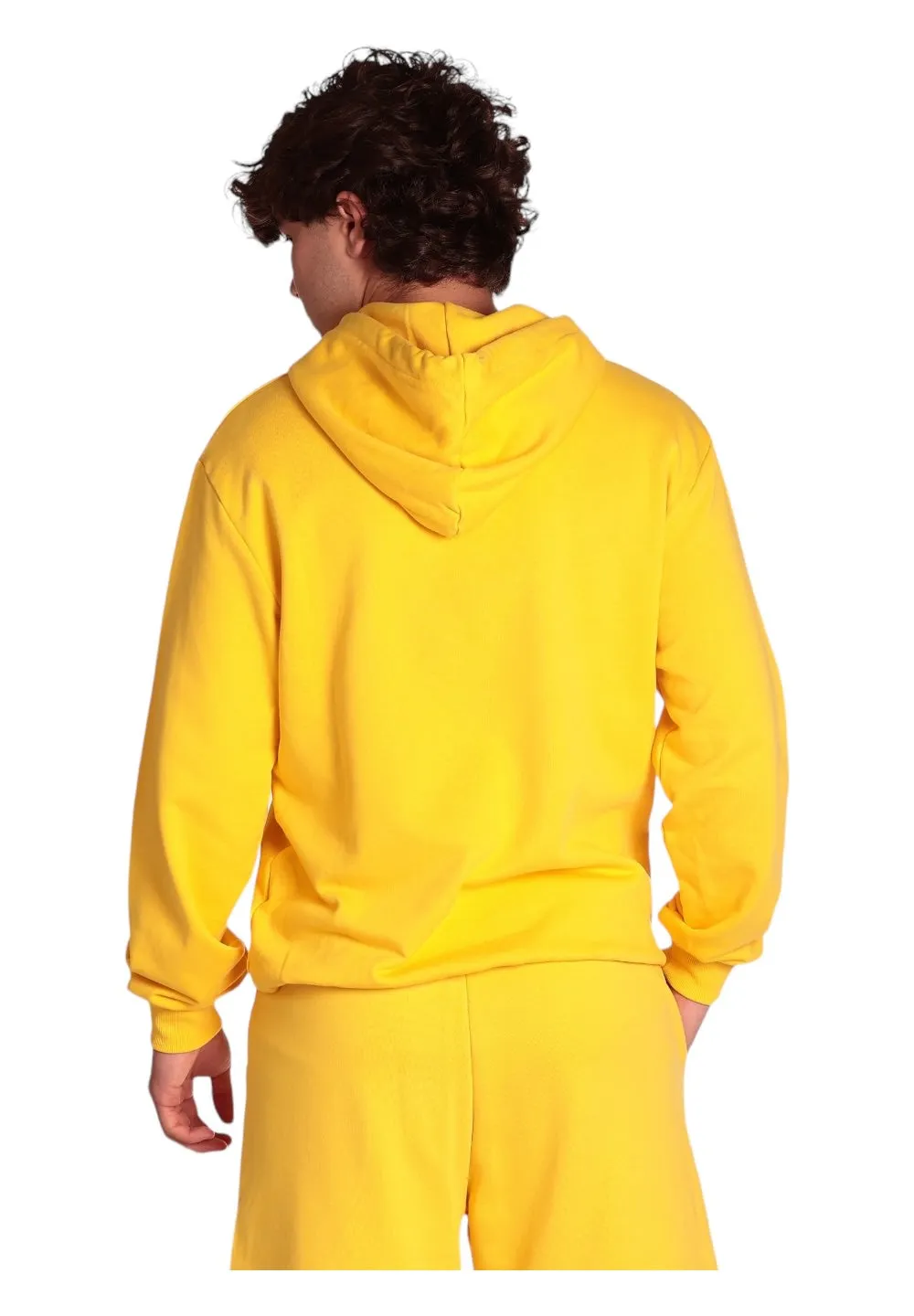 Drop Season 2 Uomo Felpa Pullover con Cappuccio SS24227-GIALLO Giallo