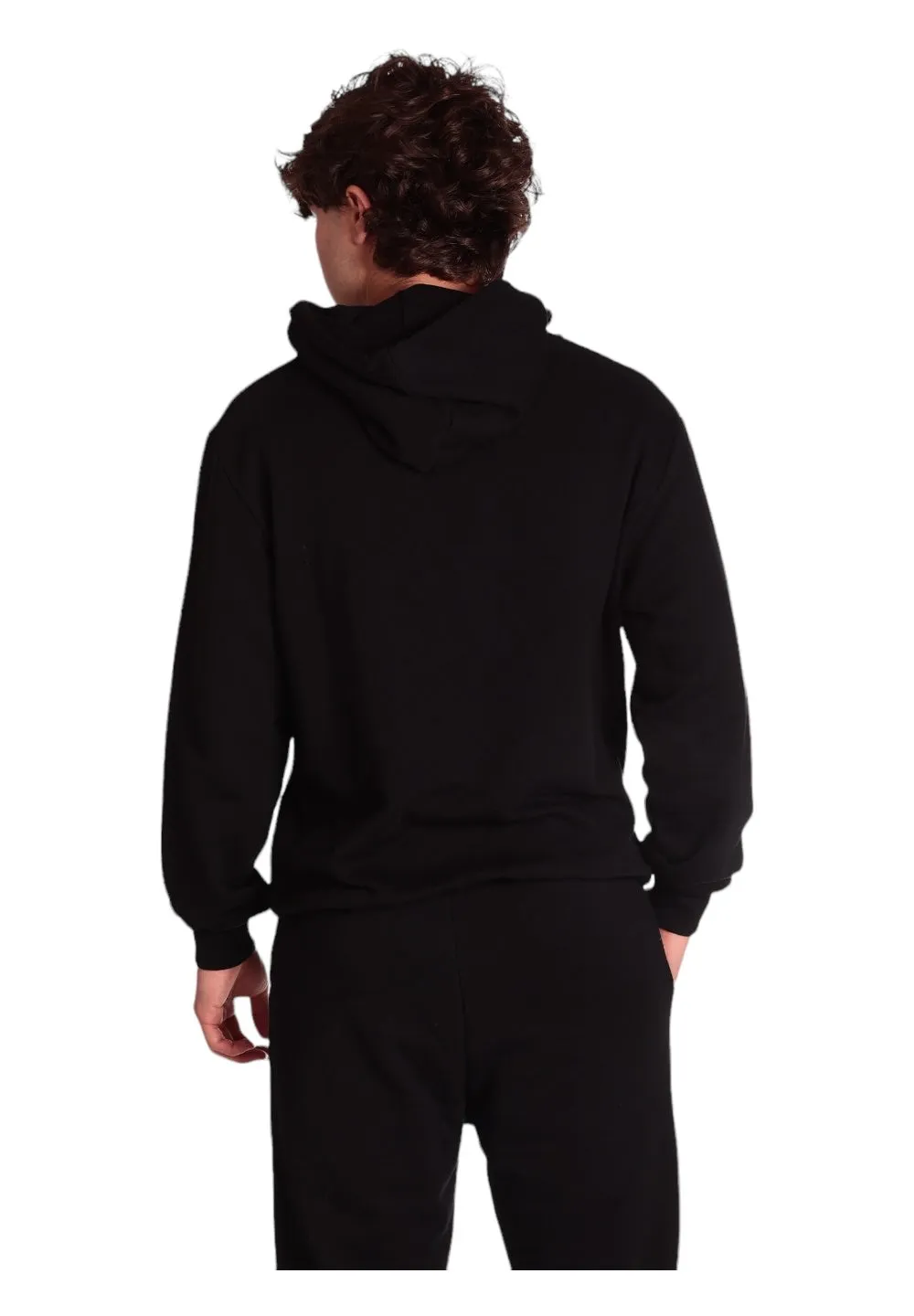 Drop Season 2 Uomo Felpa Pullover con Cappuccio SS24227-NERO Nero