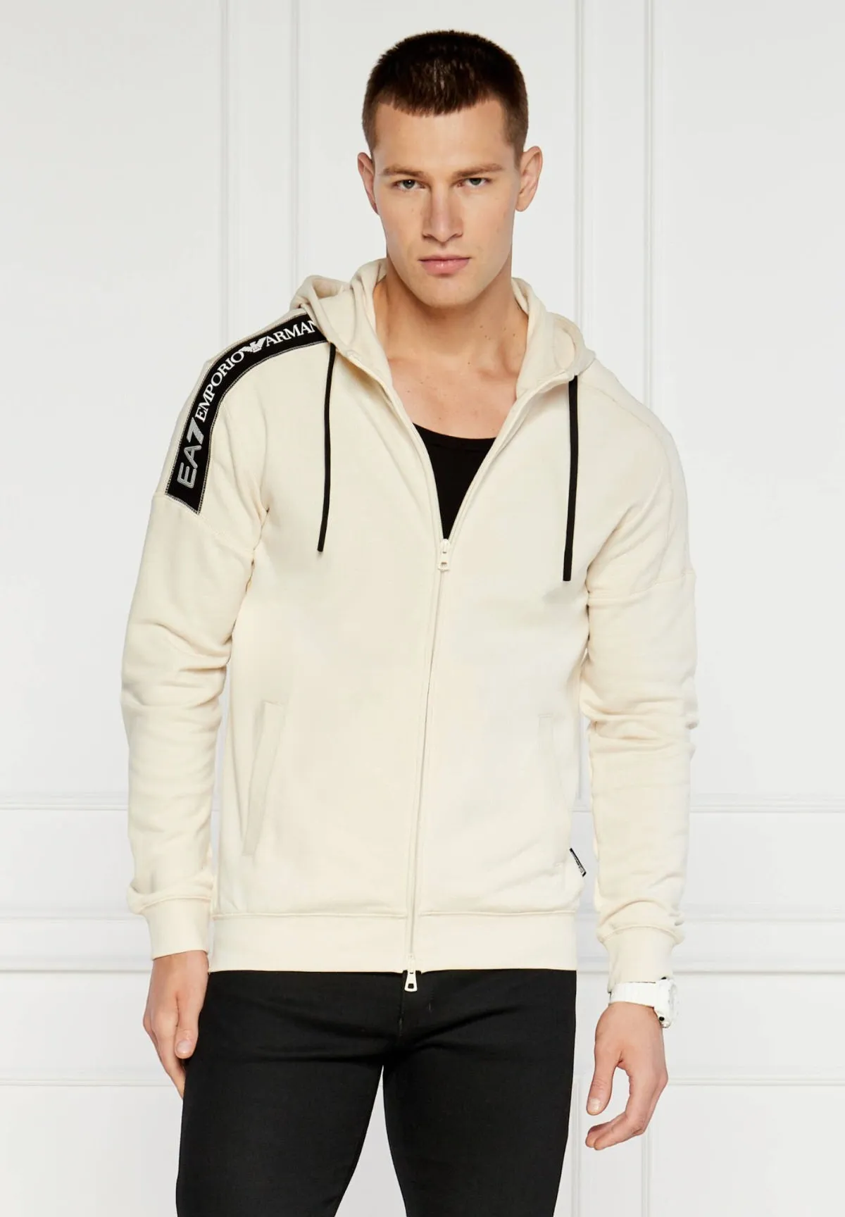 EA7 Emporio Armani Uomo Felpa Full-Zip con Cappuccio 6DPM12PJOGZ1713