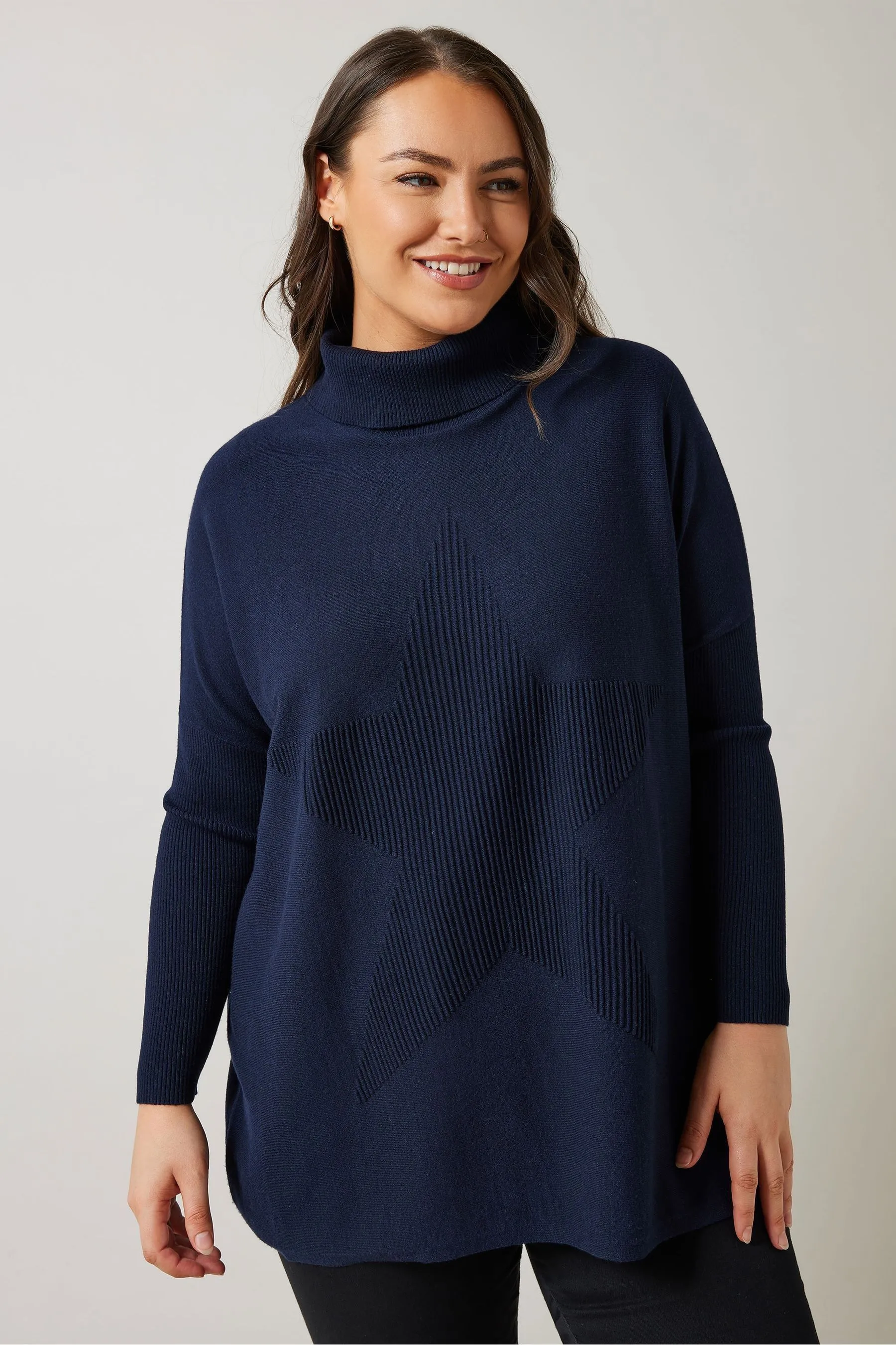 Evans Oversized Blue - Starstitch Jumper    