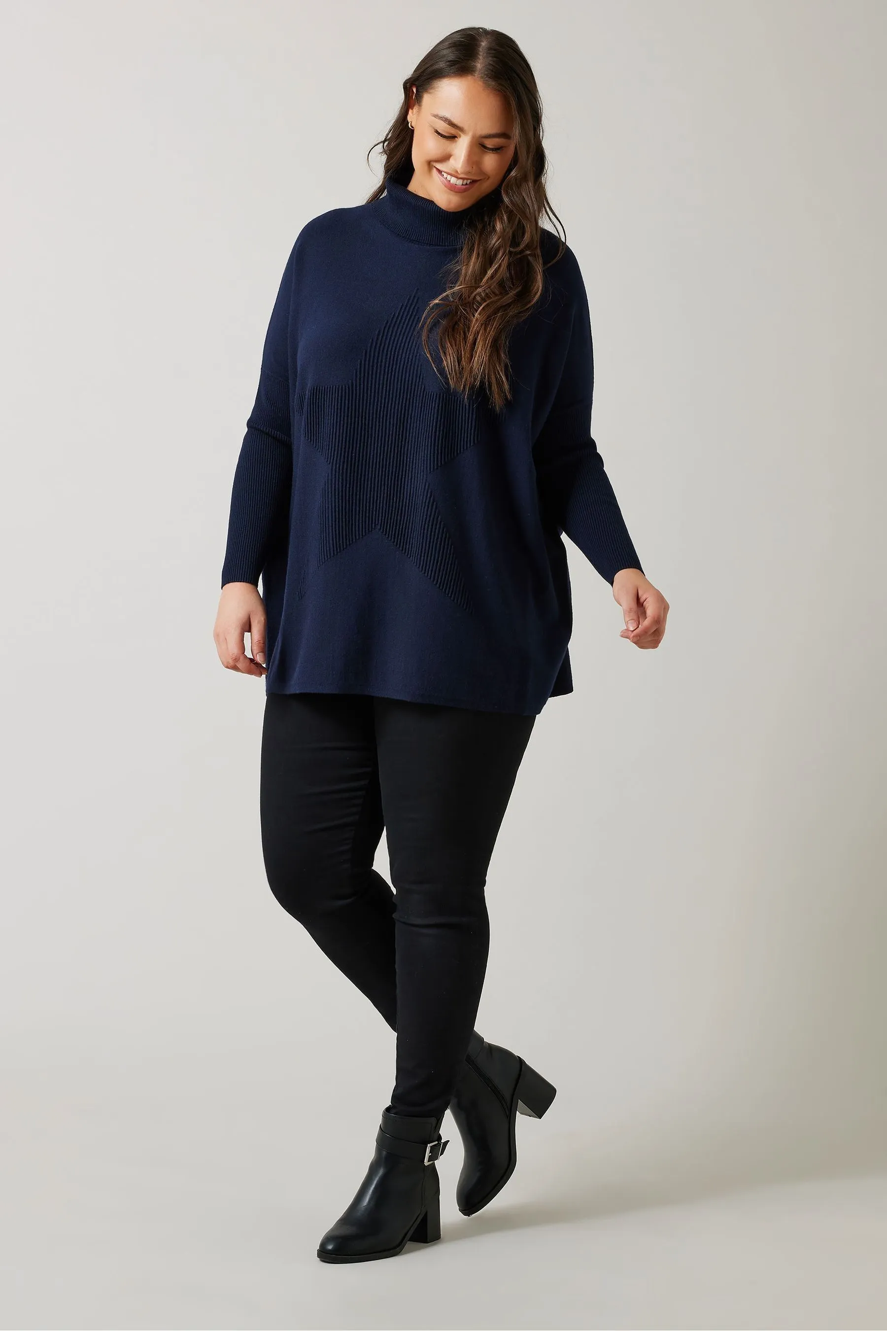 Evans Oversized Blue - Starstitch Jumper    