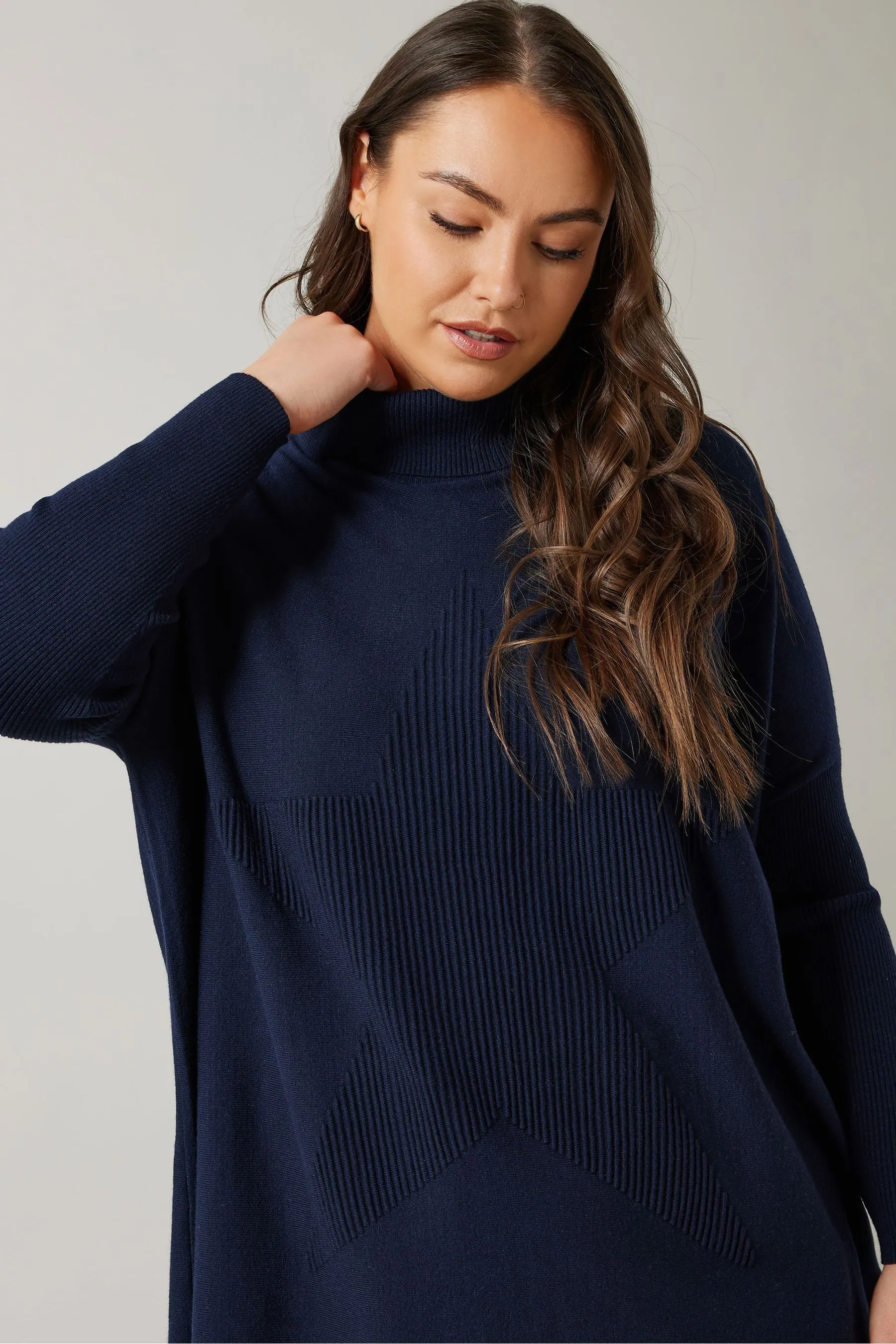 Evans Oversized Blue - Starstitch Jumper    