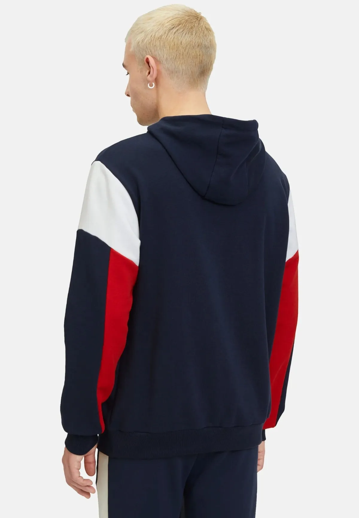 Fila Uomo Felpa Pullover con Cappuccio FAM0622-53028 Blu