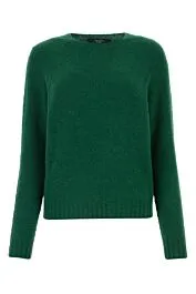 Green stretch alpaca blend sweater    