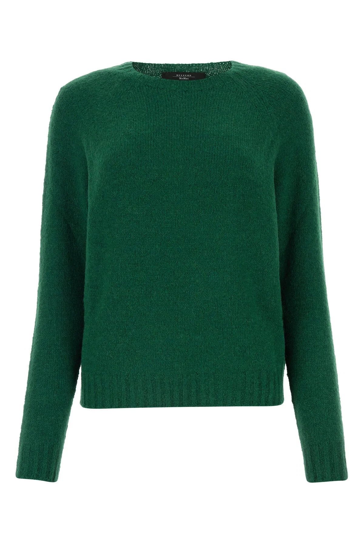 Green stretch alpaca blend sweater    