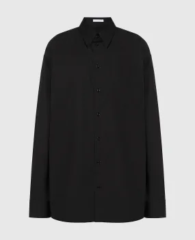 Helmut Lang Camicia nera con ricamo logo monogramma O01HW501