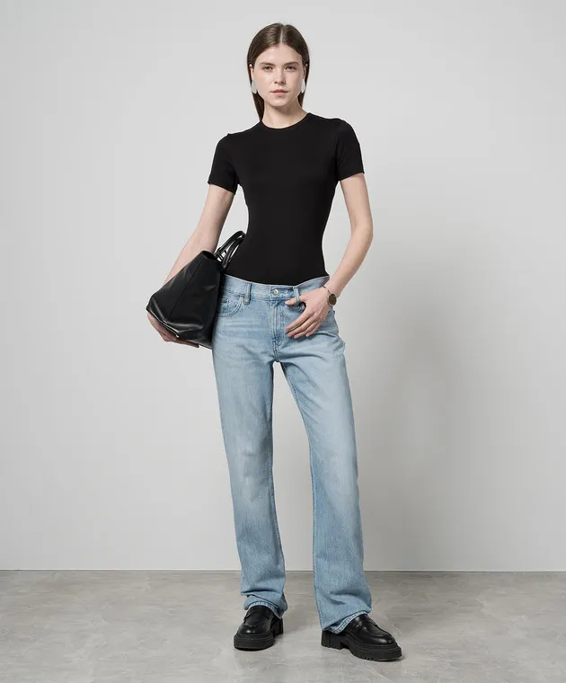 Helmut Lang Jeans blu con effetto used O01DW203