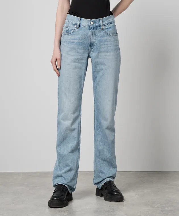 Helmut Lang Jeans blu con effetto used O01DW203