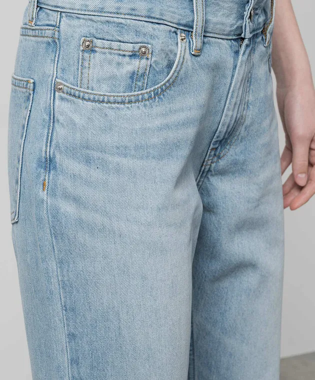 Helmut Lang Jeans blu con effetto used O01DW203