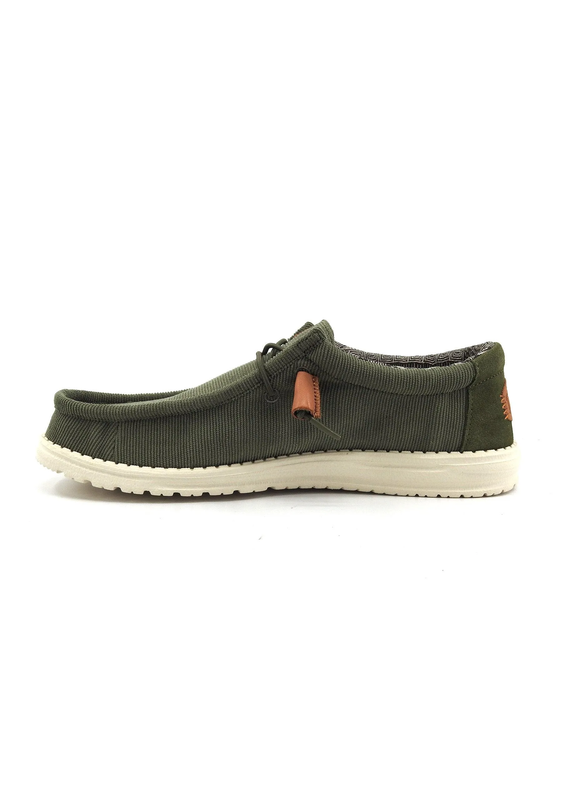 HEY DUDE Wally Sneaker Vela Uomo Olive 40163-337