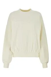 Ivory stretch polyester blend sweater    