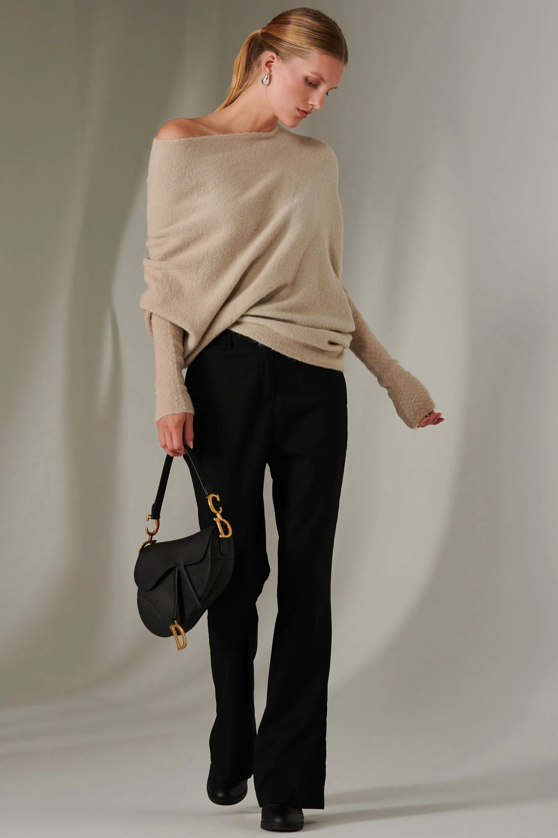 Jolie Moi Off The Shoulder Soft Knit Jumper    