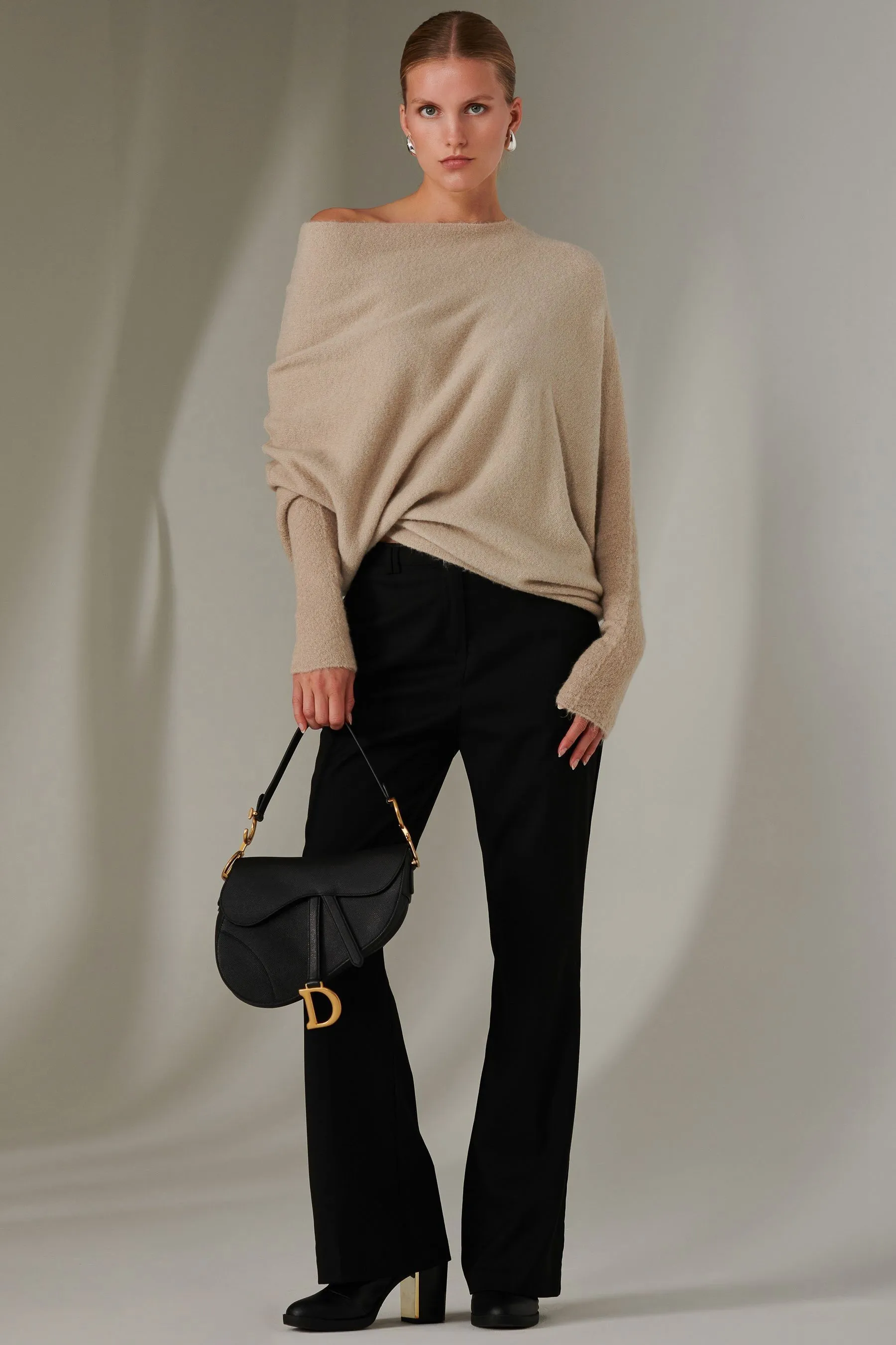 Jolie Moi Off The Shoulder Soft Knit Jumper    