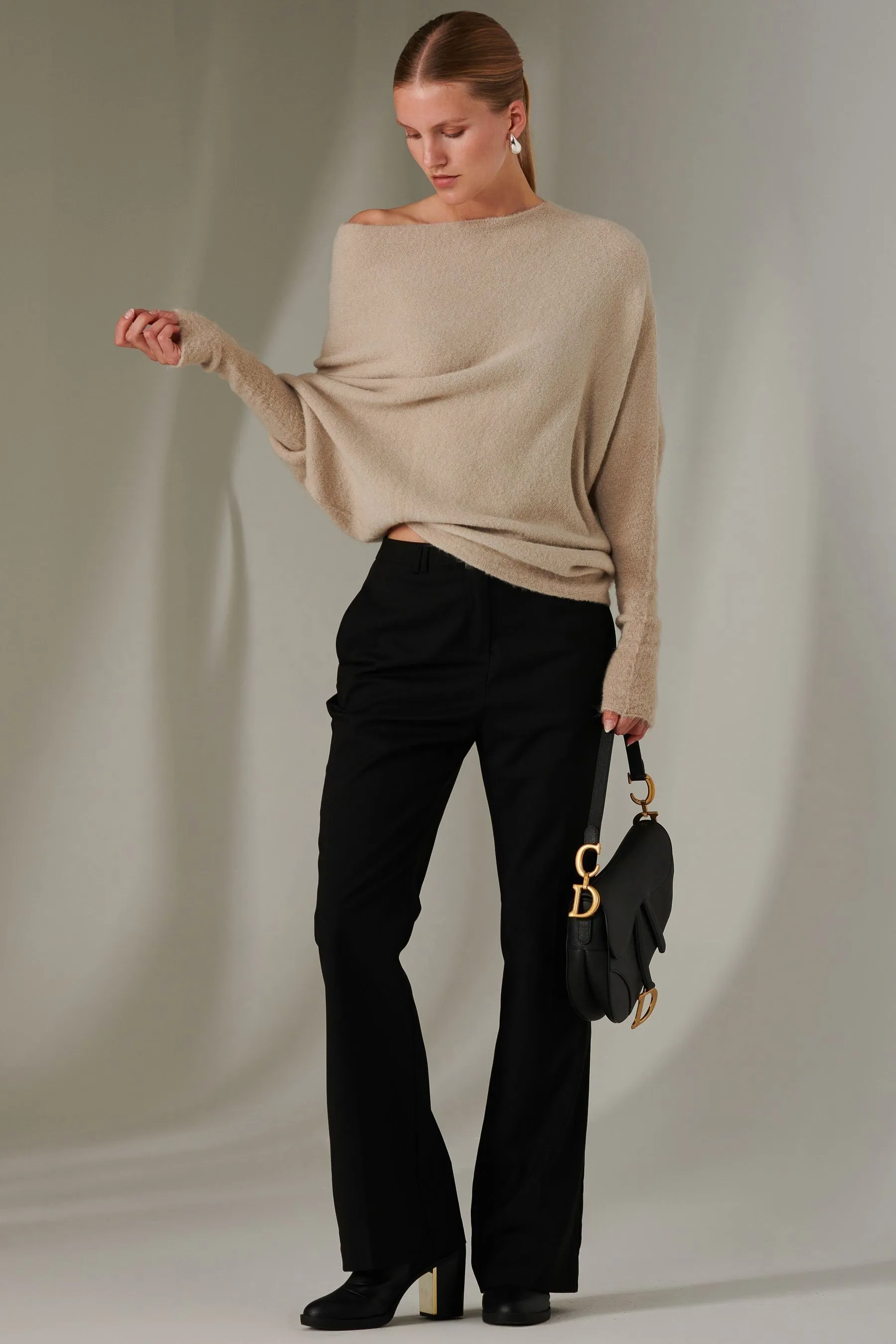 Jolie Moi Off The Shoulder Soft Knit Jumper    