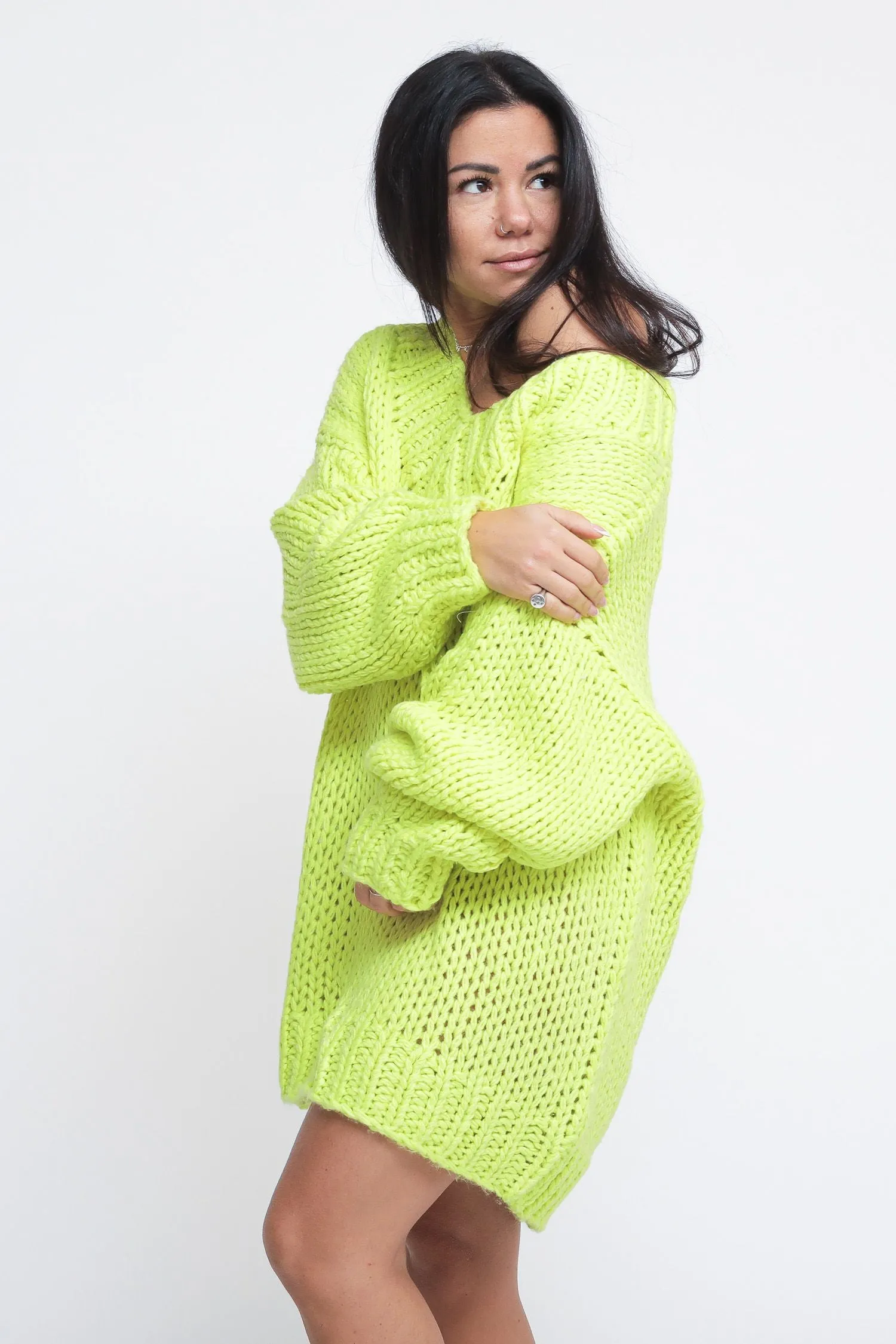 Ladies Jumper - Neon Lime