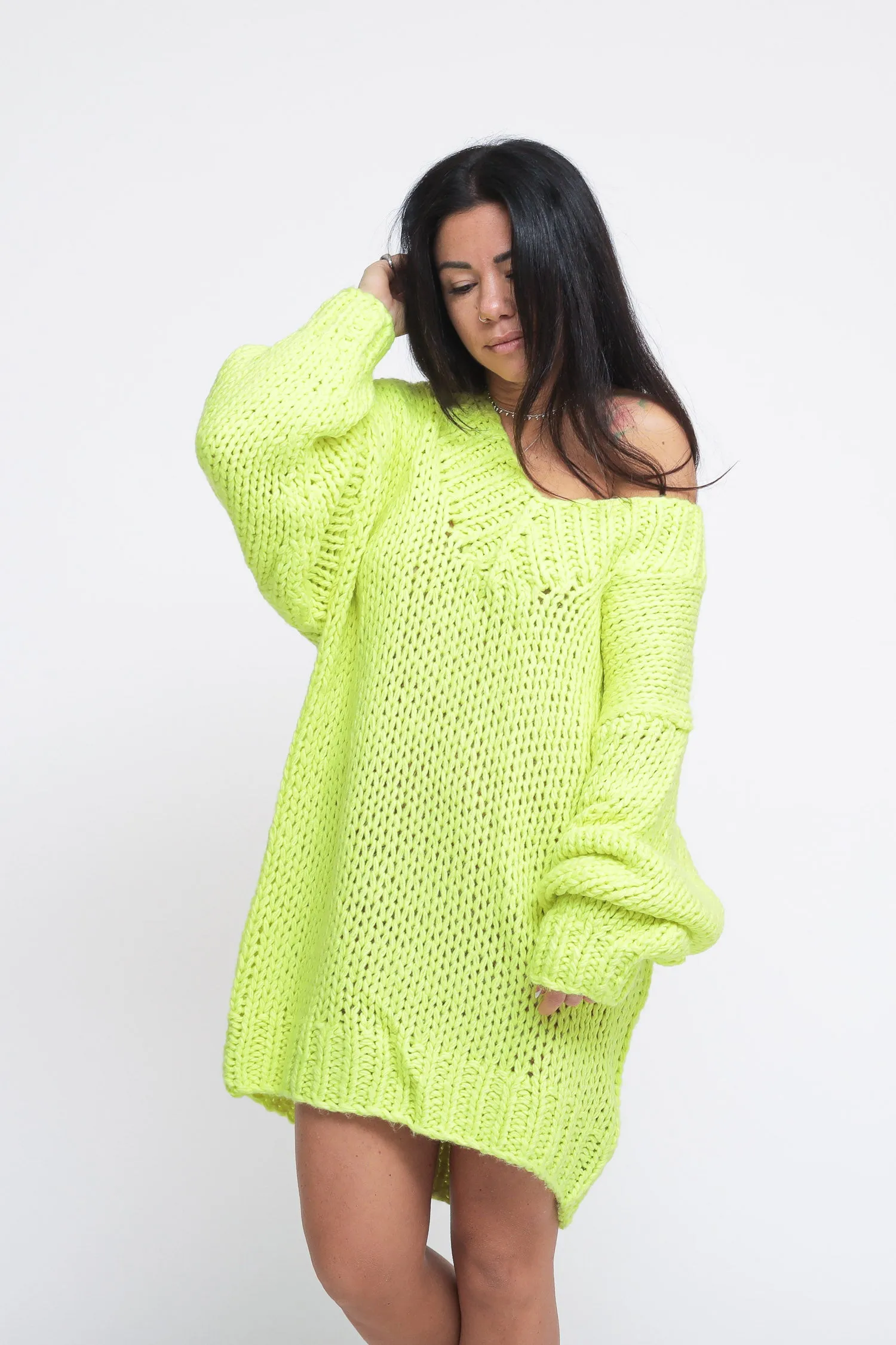 Ladies Jumper - Neon Lime