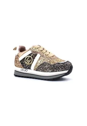 LIU JO Maxi Wonder 604 Sneaker Bimba Gold 4F3301TX007