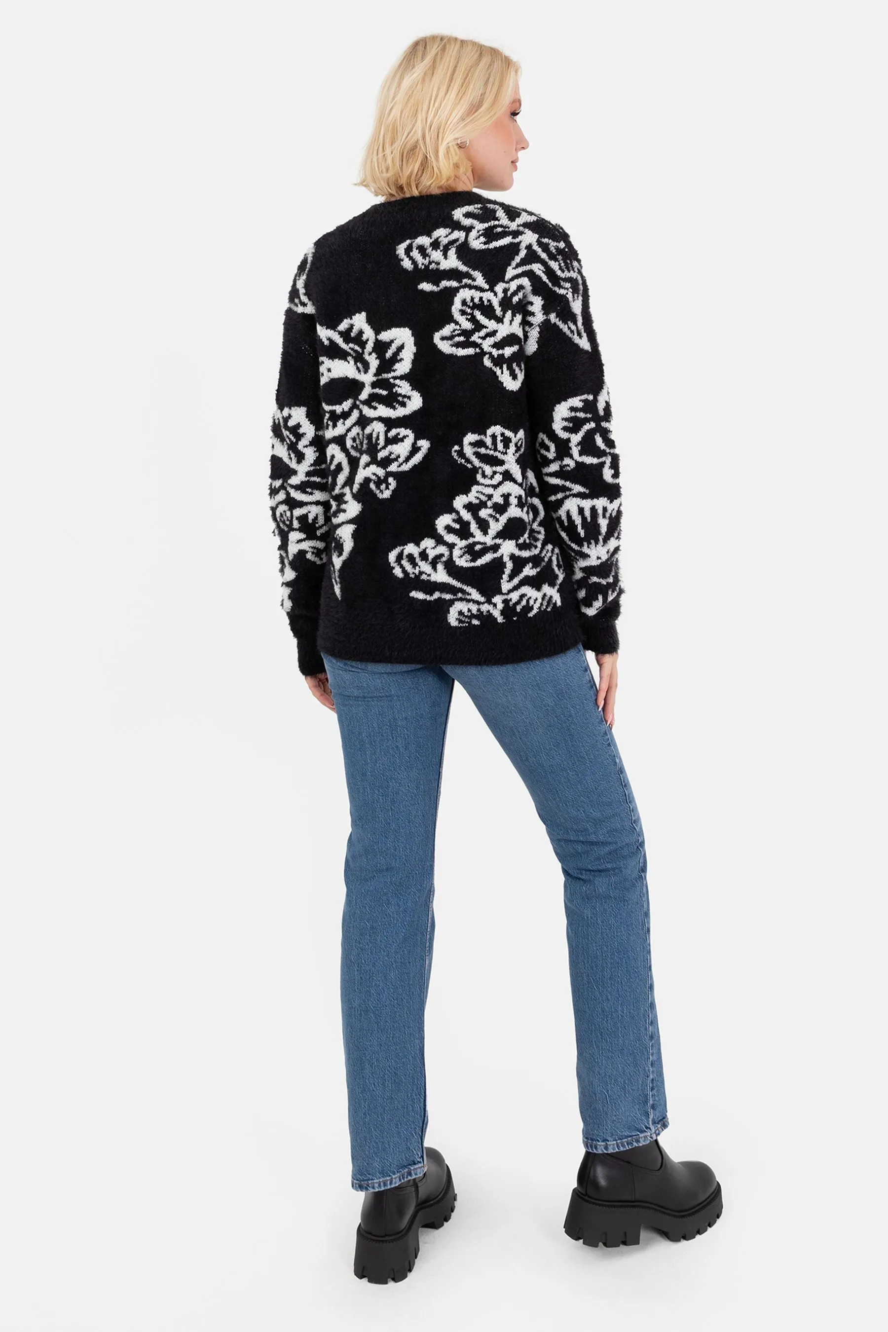 Lovedrobe Floral Jacquard Jumper    