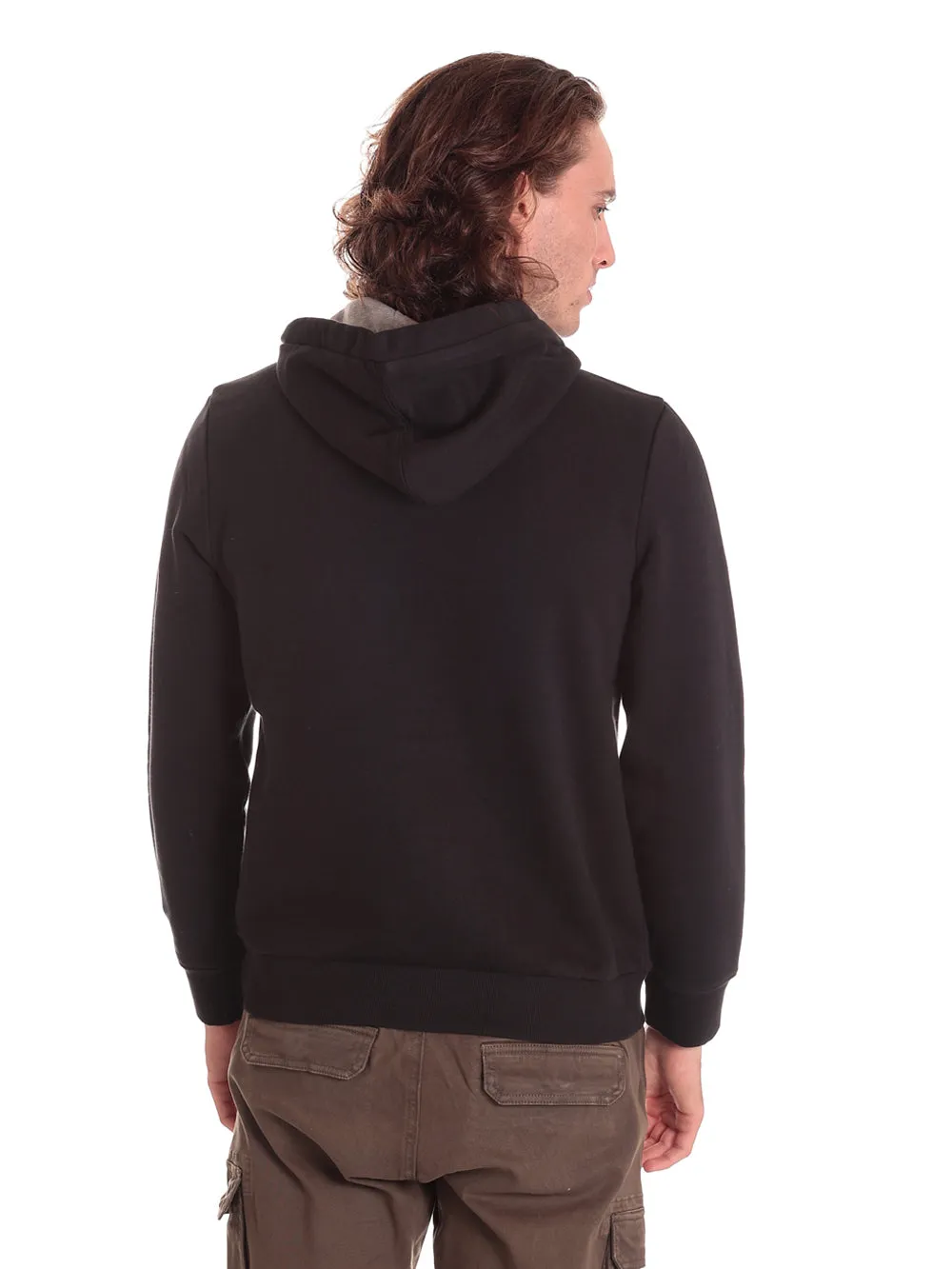 Napapijri Uomo Felpa Pullover con Cappuccio NP0A4GJD-0411 Nero