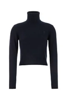 Navy blue cashmere blend sweater    