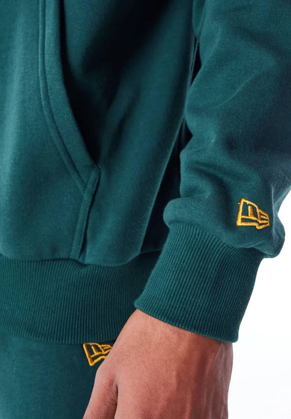 New Era Uomo Felpa Pullover con Cappuccio 60564748-301 Verde