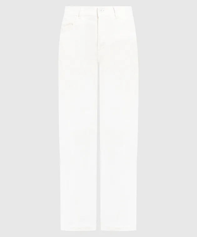 Off-White Jeans bianchi con patch logo OWYA054S23DEN002