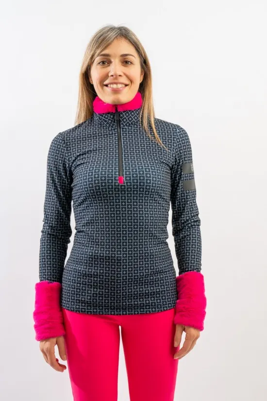 ONE MORE TURTLENECK SWEATER WITH HALF ZIP MINILOGO OD631PR